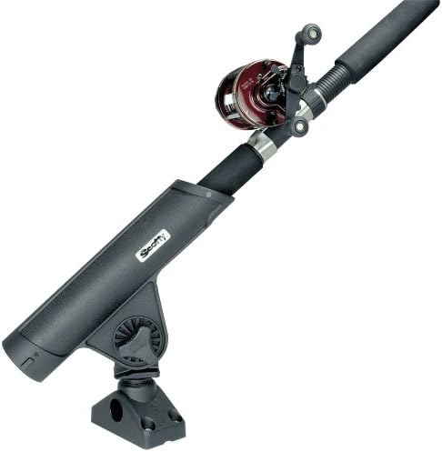 Scotty Rodmaster II Rod Holder with 241 Deck Side Mount Black