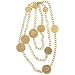 48 Coin Necklace In Gold With Matte Finish
