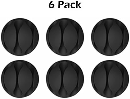 Cable Management and Cord Organizer - 3-Channel Cable Clip ( Set of 6, Black) I Cord Holder, Cable Hider for TV PC Home Office I...