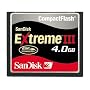 SanDisk SDCFX3-004G-A31 4 GB Extreme III CompactFlash Card (Retail Package)