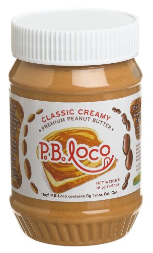 P.B.Loco Gourmet Flavored Peanut Butters Classic Creamy Peanut Butter, 16-Ounce Jars (Pack... by P.B.Loco Gourmet Flavored Peanut Butters