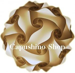 Jigsaw Lamp Shade - Puzzle Lamp Shade Size M [ Color : White , Diameter Of Circle 35 Cm ] -Self Assembly