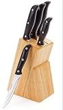 Review LIZARD PRICE  / Lotus 5 Piece Knife Set with Wooden Block