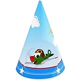 Airplane Adventure Cone Hats (8 count) Party Accessory