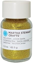 Martha Stewart Crafts Fine Glitter, Yellow Barite, 1-1/2 Ounces
