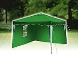 POP-UP Partyzelt PAVILLON GARTENZELT 3x3m mit 2 x Seitenwand Grün