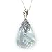 Sterling Silver Bali Mother-of-Pearl Teardrop Pendant, 18"