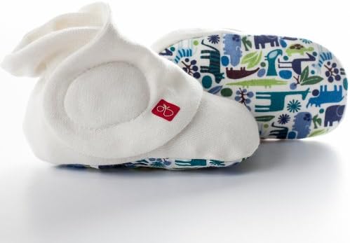 guavaboots - smart, stay on baby booties - 1 pack M/L (tiny zoo (blue))