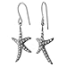 Sterling Silver CZ Starfish Earrings title=