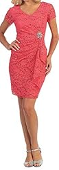 Lace Short Mother-of-the-Bride Dress 