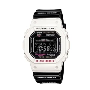Casio Men’s GWX5600B-7CR G-Shock Solar Atomic Multi-Function Digital White and Black Watch