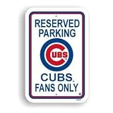 Chicago Cubs Plastic Reserved Parking Sign Reserved Parking: Cubs Fans Only