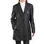 BGSD Women's New Zealand Lambskin Leather Walking Coat - Black M