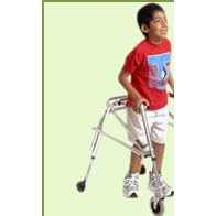 Kaye Pre-Adolescent's Walker 4 Wheels Front Swivel with Silent Wheels/Legs Installed