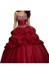  Organza Sweetheart   Ball Gown  Dress With Rhinestones