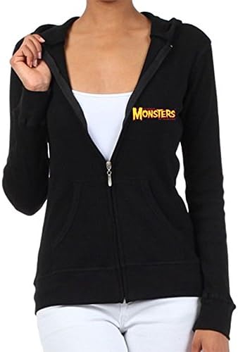 Famous Monsters Womens Supernatural Women's Thermal Zip Hoodie Small Black