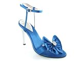Satin Royal Blue Hayden D2 by Dikuza Women's Satin Ankle Tie Party Prom Pageant Evening Bridesmaid Shoes Sandal