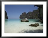 Ao Maya, Ko Phi Phi Leh, Thailand, Southeast Asia Photography Framed Art Poster Print by Joern Simensen, 39x31