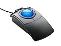 CST2545W(GL) (L-Trac Glow) USB Wired Ambidextrous High Performance Laser Ergonomic Backlit Trackball (Black) - Made in the USA
