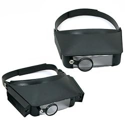 Illuminated Head Bino Magnifier Dual Lens Extra Loupe