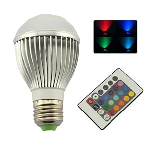 9W E27 LED RGB Light Colorful Bulb Lamp + Remote with 2 Million Colors Changing