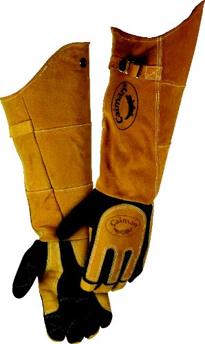 Caiman 1878-5 21-Inch One Size Fits All Genuine American Deerskin Welding Glove with Boarhide Leather Heat Shield and Cuff Preview