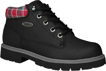 Lugz Women's Drifter Scuff Proof W Boot,Black/Charcoal/Red Scuff Proof Leather,9 B US
