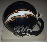 Drew Brees Autographed San Diego Chargers Mini Helmet W/PROOF, Picture of Drew Signing For Us, New Orleans Saints, Super Bowl MVP