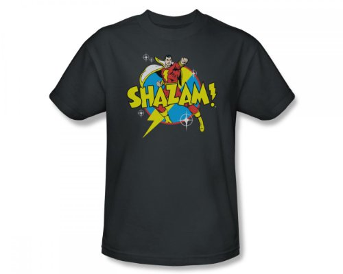  Captain Marvel Shazam Power Bolt Logo DC Comics Superhero T-Shirt Tee