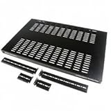 StarTech.com Adjustable Depth Fixed Server Rack Cabinet Shelf ADJSHELF (Black)