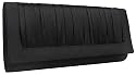 Satin Clutch Abendtasche, schwarz