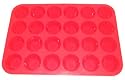 24 Cup Silicone Mini Muffin Tray Red FREE POSTAGE