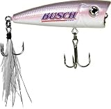 2-1/2" Busch Beer Popper Fishing Lure Coral Pearl 1/4 Oz