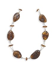 Baltic Amber and Sterling Silver Bead Necklace