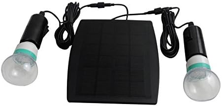 Guoli LED Solar Light Outdoor Lighting System SUN Lamp 2 Bulb 40LEDs Panel Low-Power Dissipation Garden Decoration