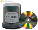 100 Taiyo Yuden 52X CDR (CD-R) 80min 700MB Shiny Silver in Cake Box
