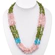 Handmade Carnelian Agate, Peridot, Quartz & Silver Necklace