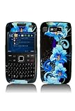 Premium - Nokia E73/Mode Blue Flower Cover - Faceplate - Case - Snap On - P ....