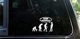 STOP following me funny evolution decal / sticker