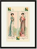 Black Framed/Matted Print 17x23, Women Posing in Their New Dresses