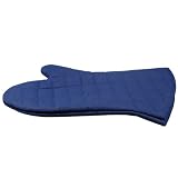 Flame Retardant Oven Mitt 17 inches Blue