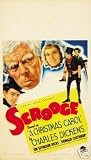 Scrooge Movie Poster Charles Dickens Rare Hot Vintage