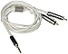 Monoprice Audio Cable - 3 Feet - White | Stereo Male to RCA Stereo Male Gold Plated Cable for Mobile