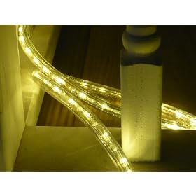 18Ft Rope Lights; Warm White LED Rope Light Kit; 1.0"LED Spacing; Christmas Lighting; outdoor rope lighting