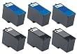 6-Pack (3BK+3C) Series 7 Remanufactured Hi-Yield Ink for Dell CH882 CH883 All-in-One 966 / 968 / 968w Printer