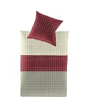 Irisette 8040_60 Lana Feinbiber Bettw&auml;sche 155 x 220 cm,  rot
