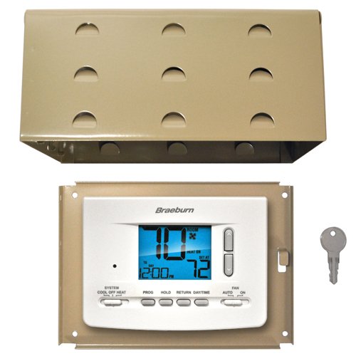 Heavy Duty Metal Thermostat Guard with Ring Base SkyesterAMon