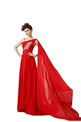 Chiffon Beaded Evening Dress  with a Brush/Sweep Train 