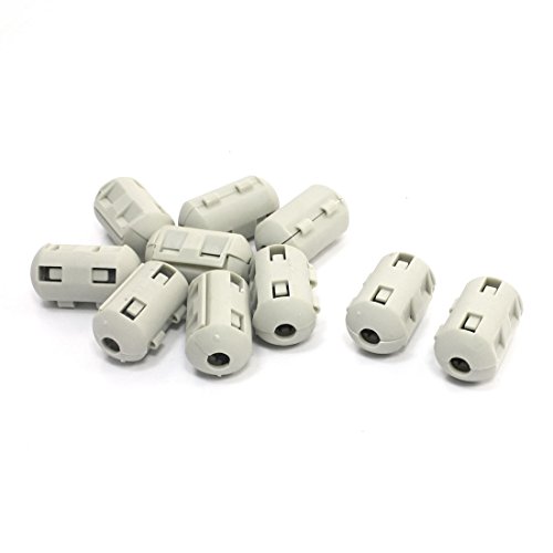 uxcellÂ® 10Pcs 5.5mm Inner Dia Ferrite Core EMI Noise Suppressor Filter Gray