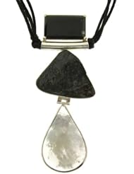 Sterling Silver Handmade Black tourmaline Pendant Gemstone Necklace